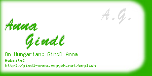 anna gindl business card